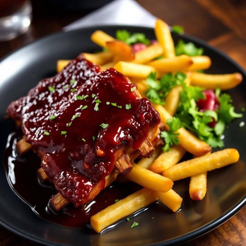 Pork Chop with Ribs & Salad